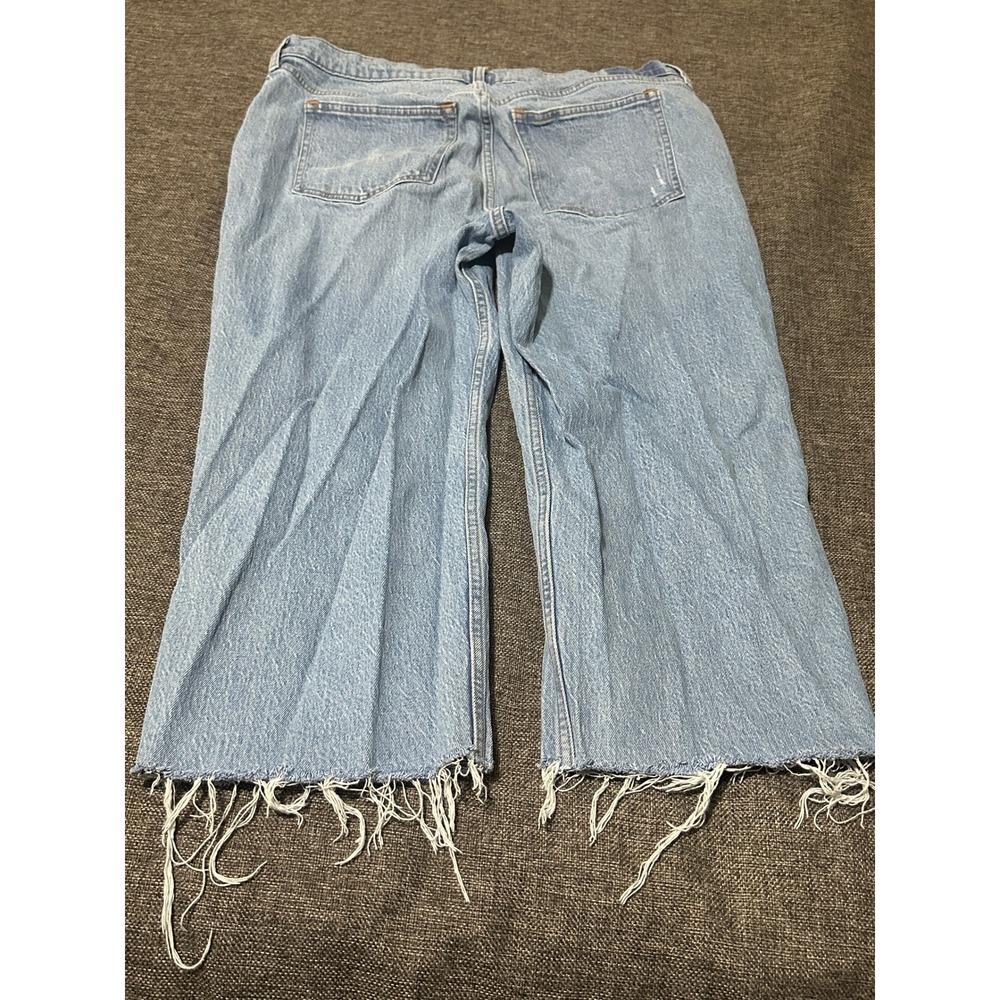 Abercrombie & Fitch Women's 16R Jeans Vintage Straight High Rise Raw Hem Blue - Picture 9 of 11
